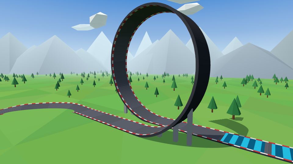 Der grosse Looping der Achterbahn mit 28 Meter Radius